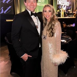 Rachel Gilbert sequin gown